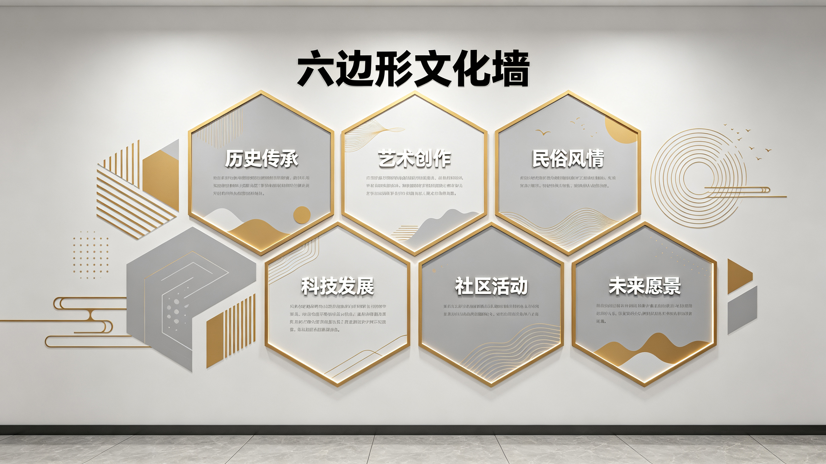 南川企业文化墙 | 六边形信息美学